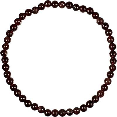 Bracelet 4mm garnet bead