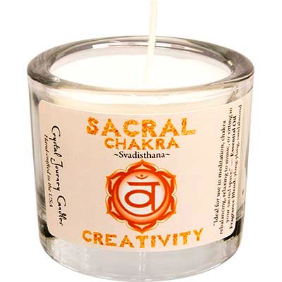 Votive chakra sacral soy wax