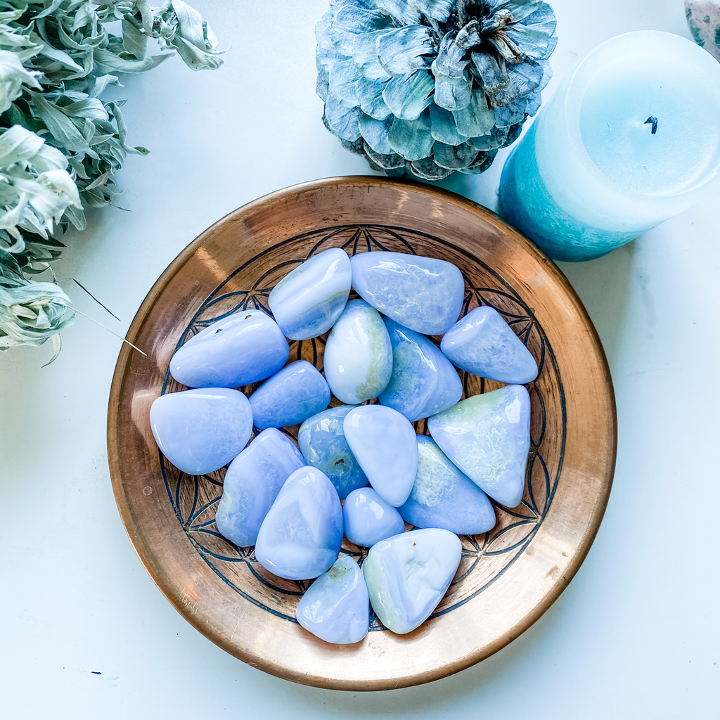 Blue Lace Agate tumbled