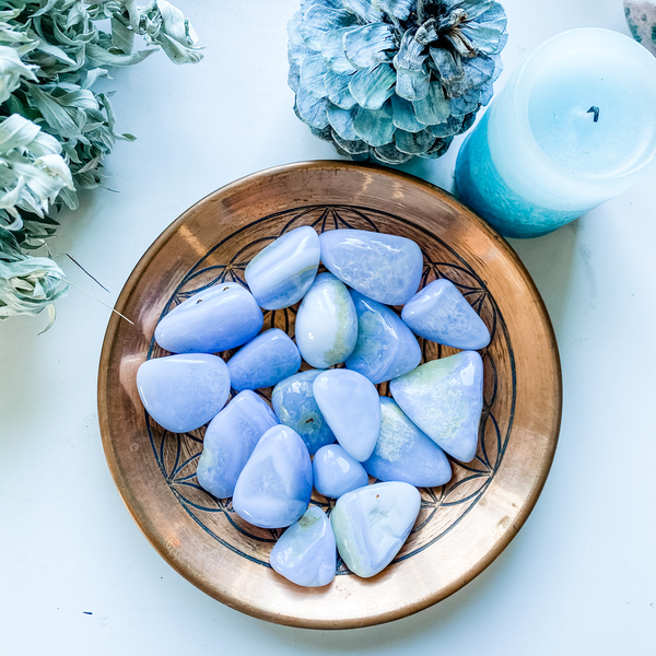 Blue Lace Agate tumbled