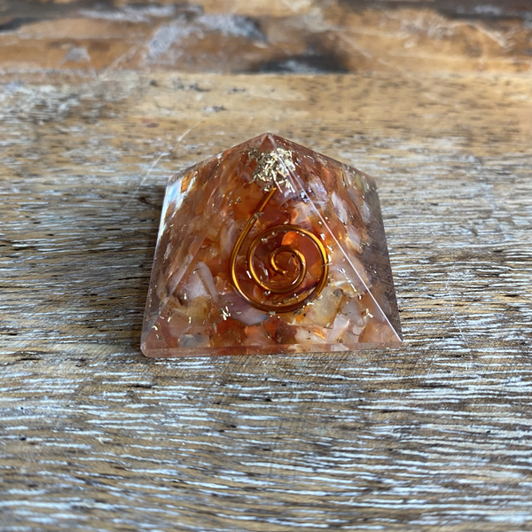 Orgone Carnelian Sacral Pyramid 20mm