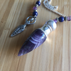 Pendulum chambered amethyst goddess