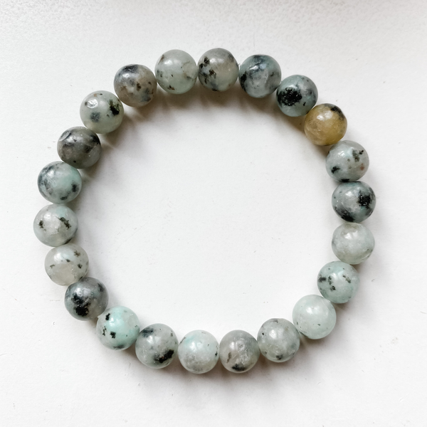 Bracelet 8mm sesame jasper