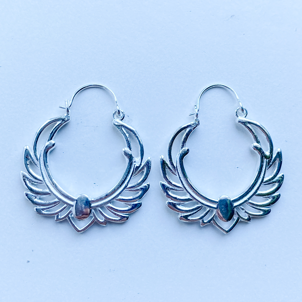 Boucles d'oreilles lotus plaqué argent