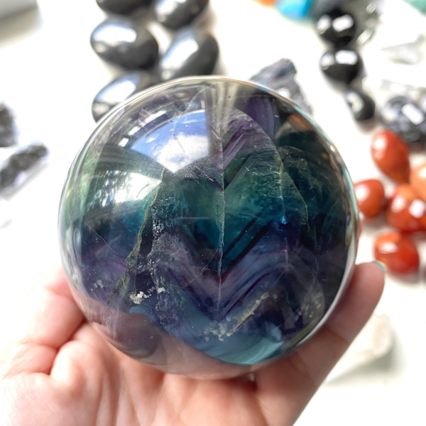 Fluorite sphere