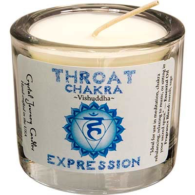 Votive chakra throat soy wax