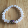 Bracelet quartz neige avec perle druzy