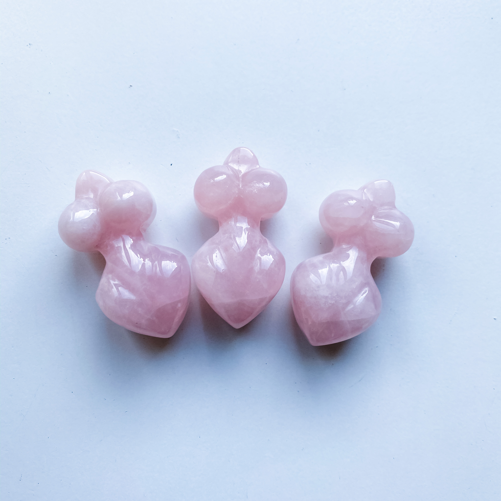 Rose Quartz Goddess bead