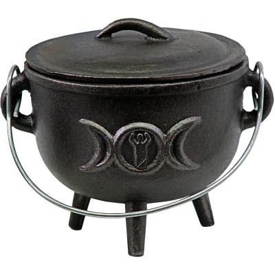 Cauldron 5” cast iron moon goddess