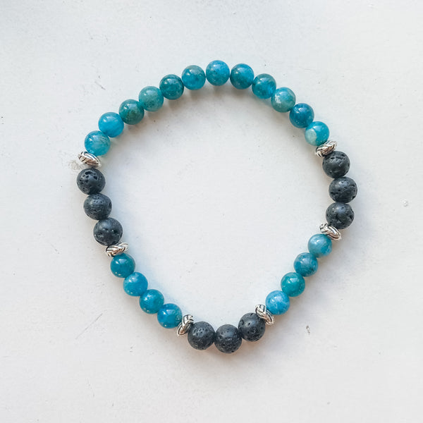 Bracelet astrologie Poissons 6mm - Apatite