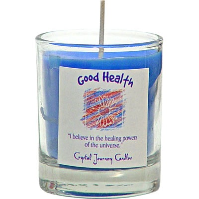 Glass Votive Good Health