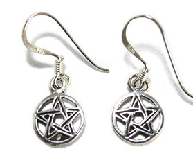 Earring Pentacle Sterling Silver