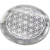 Selenite incense holder etched Flower of Life