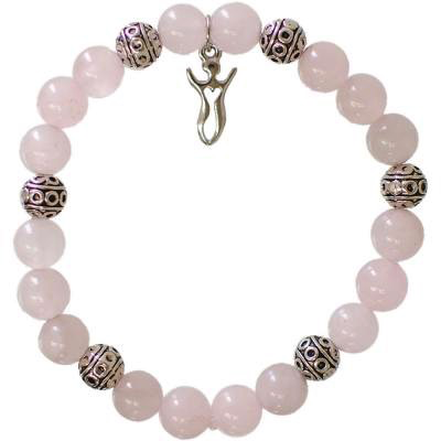 Bracelet rose quartz with goddess