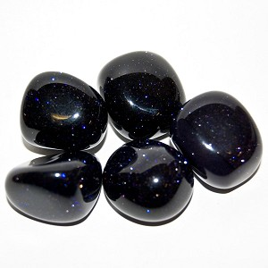 Blue goldstone tumbled