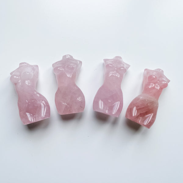 Rose quartz goddess body