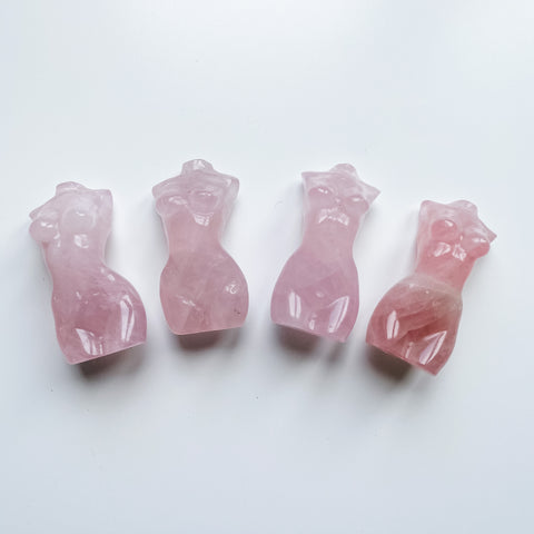 Rose quartz goddess body