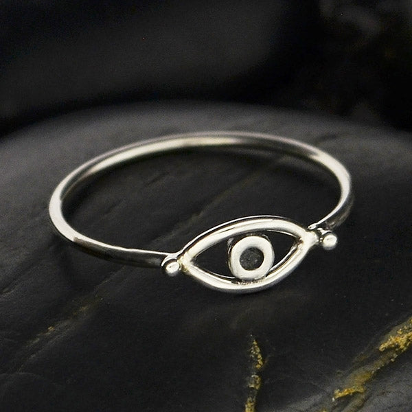 Ring evil eye sterling silver