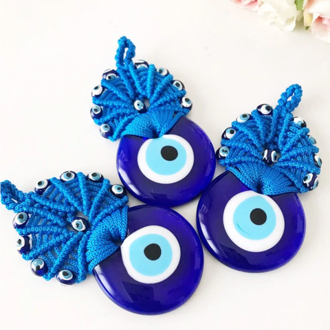 Evil Eye macrame (1 charm)