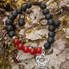 Chakra bracelet carnelian & lava sacral