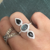 Ring onyx & labradorite sterling silver