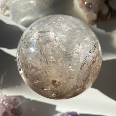 Smoky quartz ombré sphere