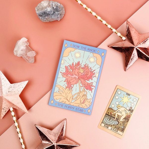 Tarot Garden + Gift Seed Packet: The Poppy Star