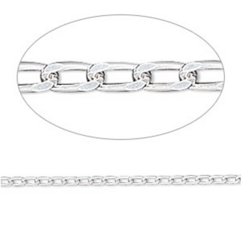 Chain 30” diamond cut sterling silver