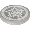 Selenite Incense Holder Etched Pentacle