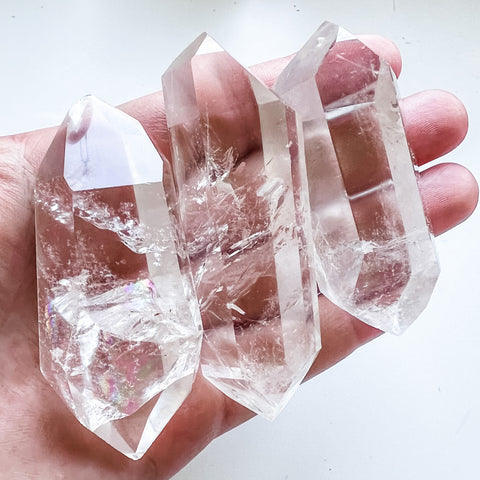 Quartz double terminated polished point