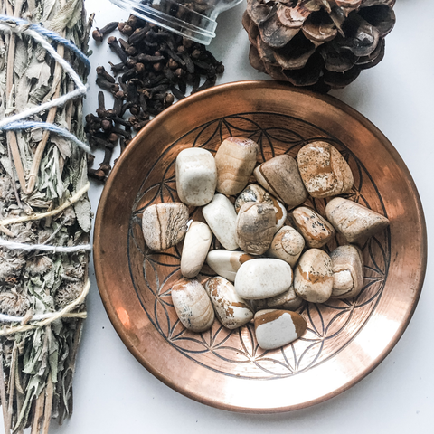 Picture jasper tumbled (1 stone)