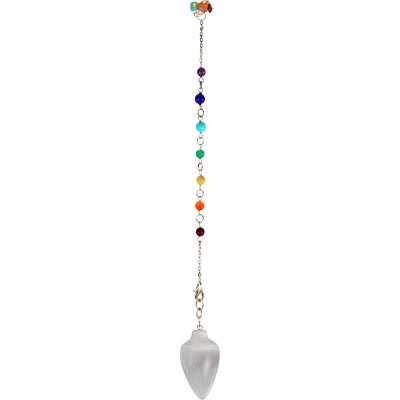 Selenite Chakra Pendulum