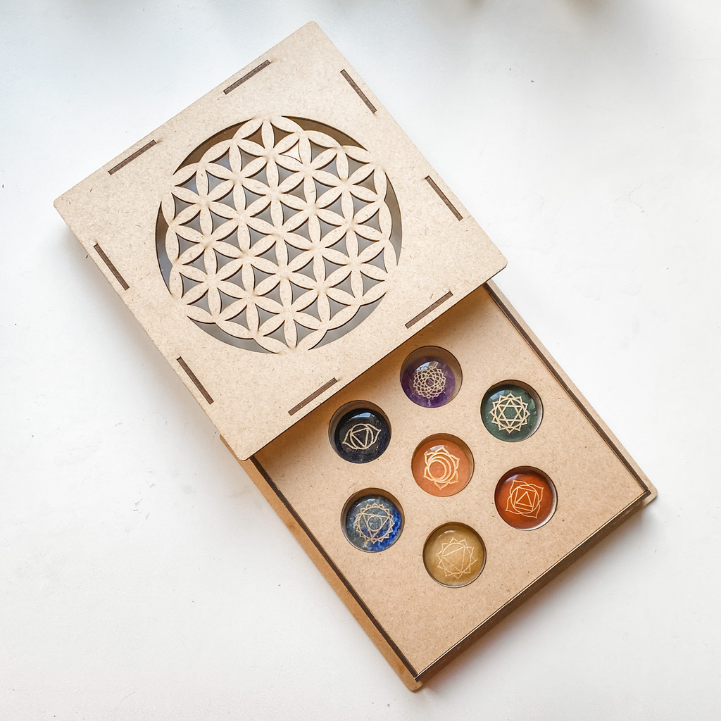 Chakra Stone Set - flower of life