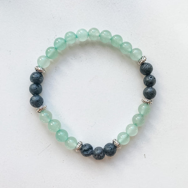 Bracelet astrologie Cancer 6mm - Aventurine Verte